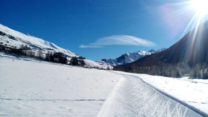 Piste de Ski de fond Larche, val d'oronaye