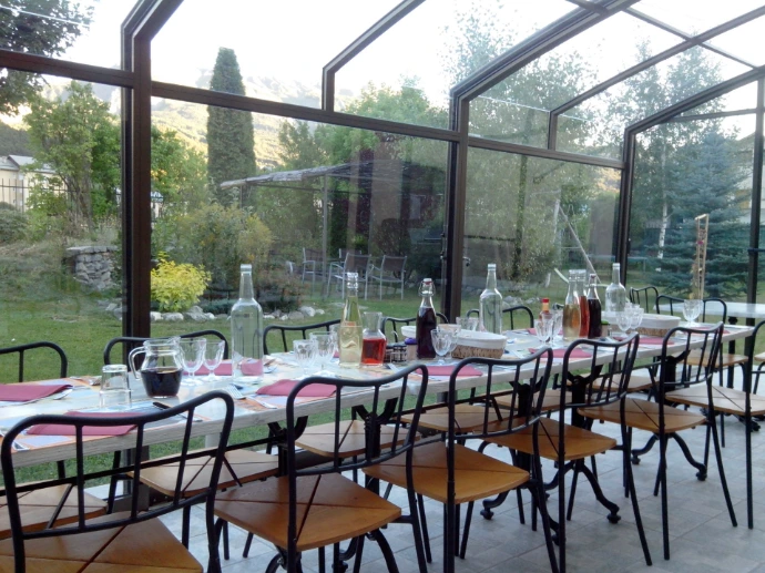 table d'hôtes in de panoramische veranda